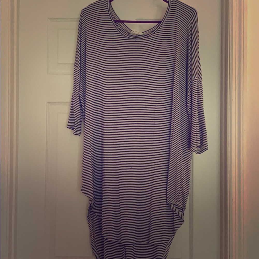 Anthropologie drop sleeve striped top